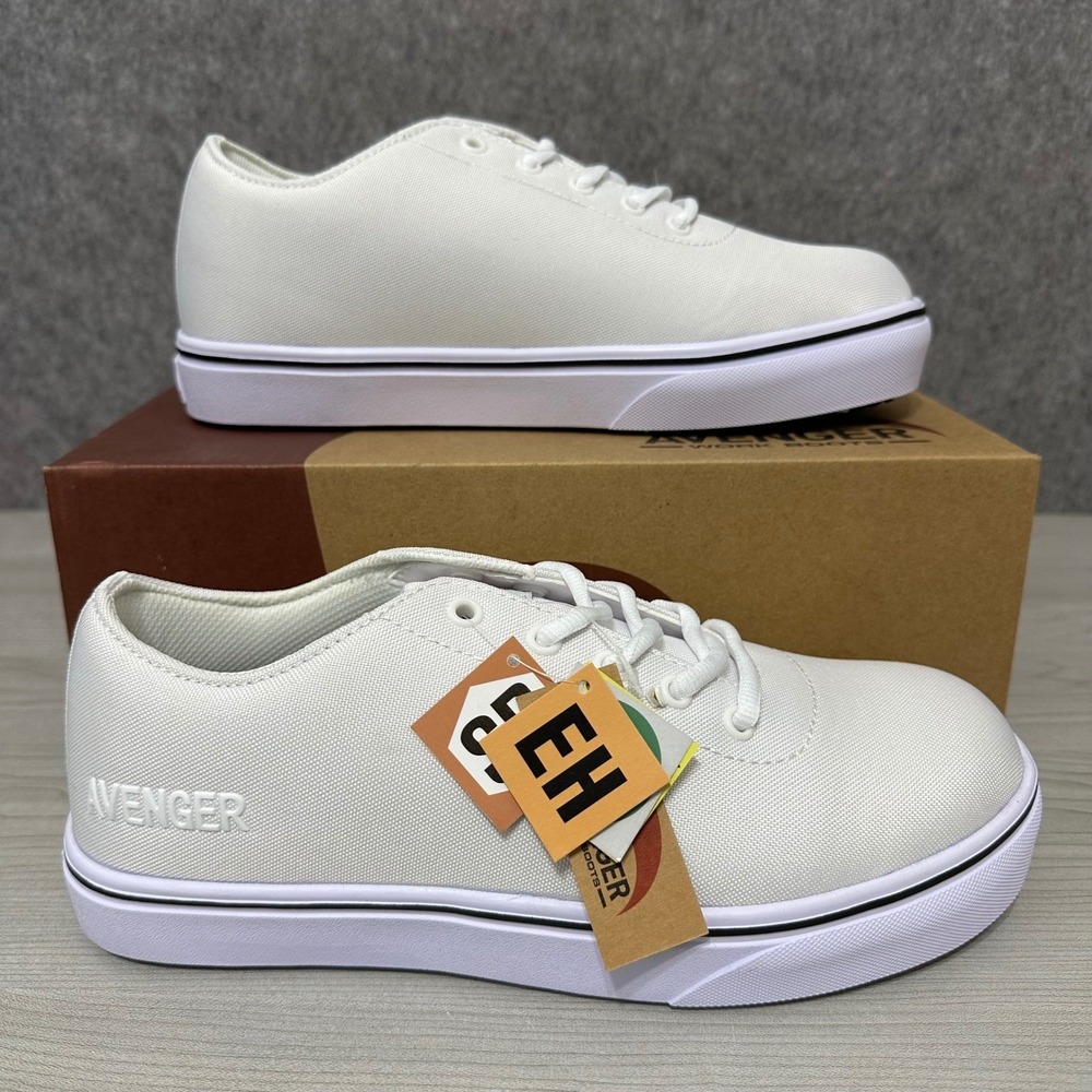 NEW Avenger A412 Alley CT Womens White Composite Toe Work Shoes Size 9